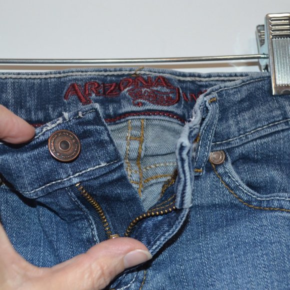 Arizona the Original EAN Co. BootCut Flare Bottoms Slim Girls Blue Jeans 8 - Picture 2 of 7